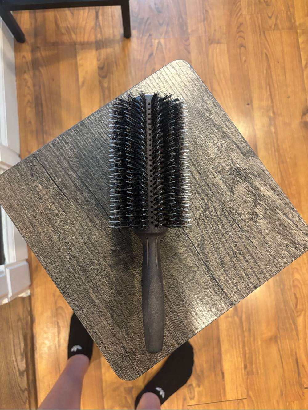 Black Round Styling Brush - Professional Hair Grooming